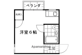 プチハウス平野【1-B号室】の間取り