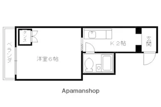 ヴィラージュ白梅町【203号室】の間取り