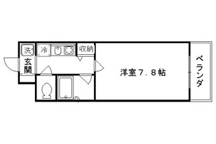 作思以度 衣笠【102号室】の間取り