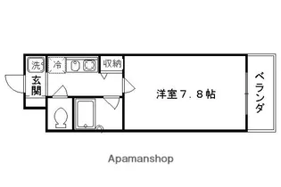 作思以度 衣笠【301号室】の間取り