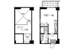 ランブラス御所西【605号室】の間取り