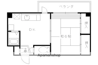 レジデンスオークラ【5階】の間取り