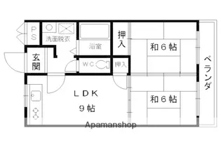 ハイム玉津芝【203号室】の間取り