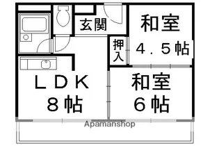 グレーシー原谷【301号室】の間取り