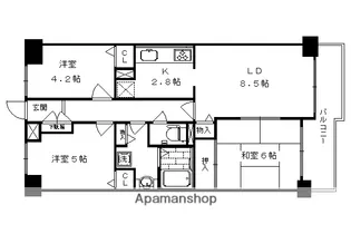山ノ内パークホームズ【209号室】の間取り
