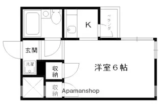 二条グランドハイツ【501号室】の間取り