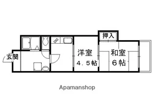 京都ノーザンフラット【408号室】の間取り