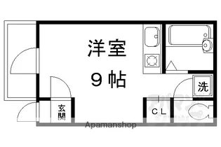 京都府京都市左京区松ケ崎堂ノ上町【マンション】の間取り