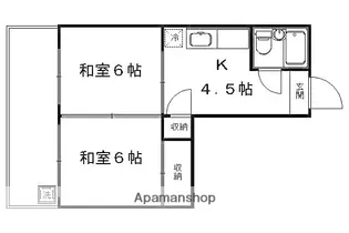 ユタカガーデン円町【303号室】の間取り