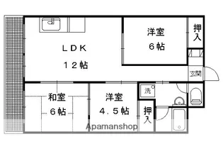 ウィステリア白川【403号室】の間取り