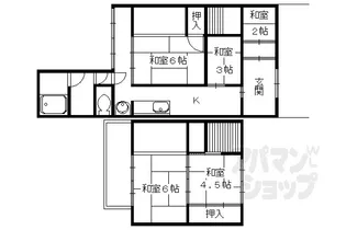 京都府京都市北区衣笠高橋町【一戸建】の間取り