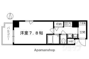 エステムコート京都烏丸IIIジャパニズム【301号室】の間取り