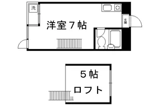 メゾンなか【207号室】の間取り