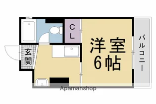 銀閣寺南【206号室】の間取り