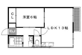 ドミール岩倉【206号室】の間取り