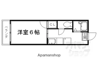 京都府京都市北区衣笠氷室町【マンション】の間取り