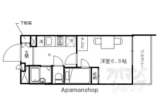 レオパレス西ノ京円町【4階】の間取り