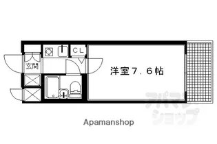 DETOMー1西陣II【207号室】の間取り