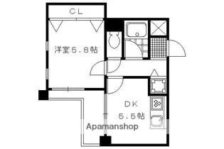 スカイウェイ洛北【103号室】の間取り