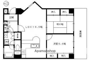 富小路アーバンライフ【602号室】の間取り