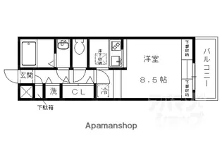 ホワイトハイムKAGAMIISHI【307号室】の間取り