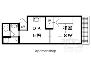 1DKの間取り画像
