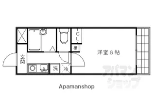ラ・シャンブル【411号室】の間取り
