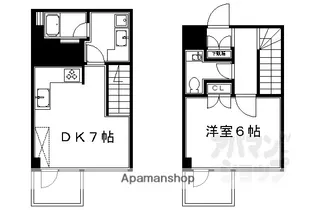 ヴェルビュ二条城東【210号室】の間取り