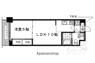 プラネシア烏丸御池【105号室】の間取り