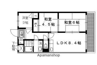 ドエル修学院【205号室】の間取り