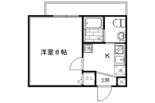 フラッティ花園ミンク【2階】の間取り