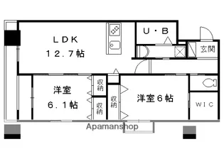 パレ朱雀門【209号室】の間取り