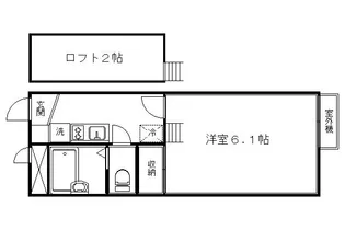 レオパレス御所西【204号室】の間取り
