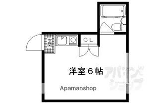 聚楽第マンション【206号室】の間取り