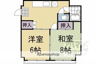 叡山荘【402号室】の間取り