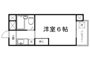 カルフール北村【4階】の間取り