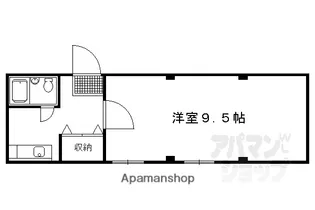 上賀茂松柏【204号室】の間取り