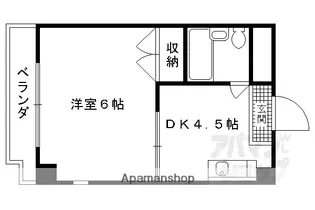 グランディール葭屋【406号室】の間取り
