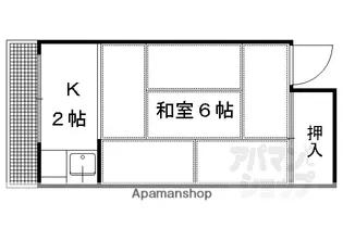 岡田アパート【8号室】の間取り
