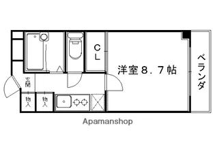 クルーセ神山【408号室】の間取り