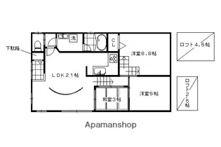 京都府京都市上京区木瓜原町芦山寺通千本東入2丁目北裏【一戸建】の間取り