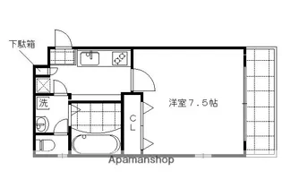 京都府京都市上京区四番町仁和寺街道六軒町西入【マンション】の間取り