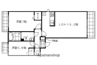 シャーメゾン白梅町【1階】の間取り