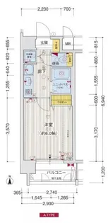 プレサンス京都御所東【5階】の間取り