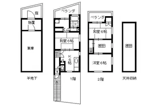 京都府京都市左京区一乗寺馬場町【一戸建】の間取り