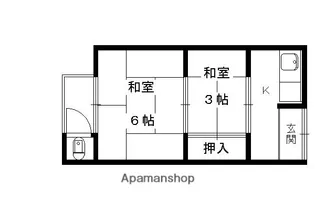 十塚荘【3号室】の間取り