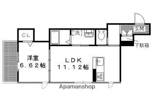 シャーメゾン御前西【206号室】の間取り