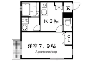 メゾンHALUNA【203号室】の間取り