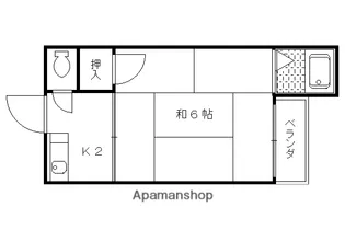 北白川ハイツ【7号室】の間取り