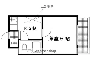 北白川ロイヤルパレス【104号室】の間取り